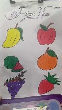 Fruits name#Fruits colors#Fruits mean#shorts#TashaTV🍎🍓🥭🍊🍉🍇