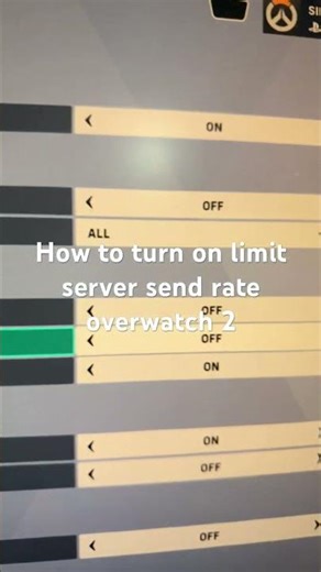 How to turn on limit server send rate overwatch 2