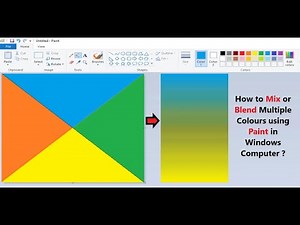 How to Mix or Blend Multiple Colours using Paint in Windows Computer ?
