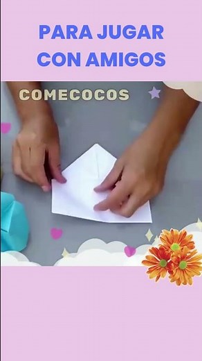 cómo hacer un Comecocos origami, paso a paso.