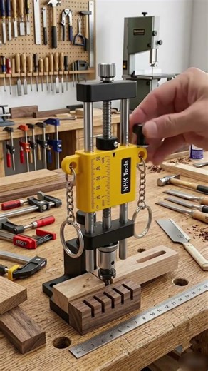 NHK Mini Mortise Depth Regulator – Perfect Depth Every Time! 😲🪵 #Shorts #minitools #trendinggadgets