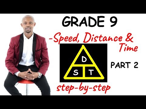 Speed, Distance and Time-Grade 9 Mathematics Part 2