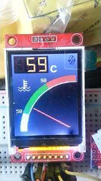 Arduino ST7735 tft color screen Car Coolant gauge