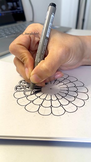 12K views · 100 reactions | ✨Mandala tutorial 﫶❤️✨#mandalaart #mindfulart #fblifestyle #onlineartclass #relaxing | Preet.tangledart | Facebook