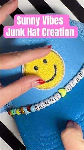 Sunny Vibes Craft DIY Trucker Hat Creation #reveal