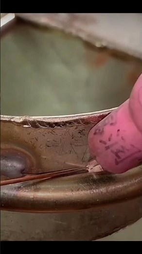 weld a copper using tig welding#welding #diy #fabrication #craft #creative #satisfying #shorts #fyp
