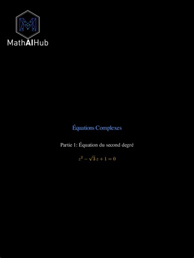 Résolution d'équation complexe et calcul #challenge #الرياضيات #bac2026 #studytok #mathtutor