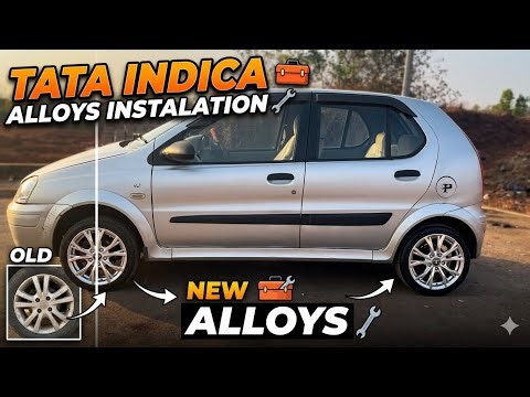 "Turning heads with this fully modified Tata Indica" new alloys installation 🔥😍 Ratan tata fav car 🚗