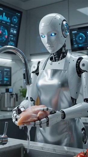 Robot making a chicken breast #robot #viral #viralvideo #cooking #cookingvideo