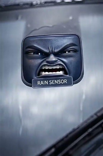 تجاهل حساس المطر = شو النتيجة؟ 😰🌧️ #shorts #cars