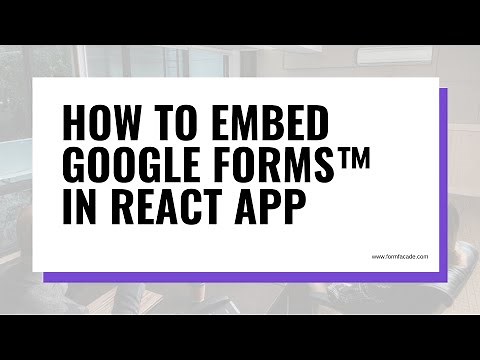 Embed Google Forms™ in the React app using Formfacade