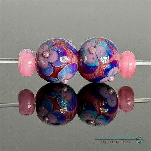 Handmade Lampwork Glass Beads Set - Etsy