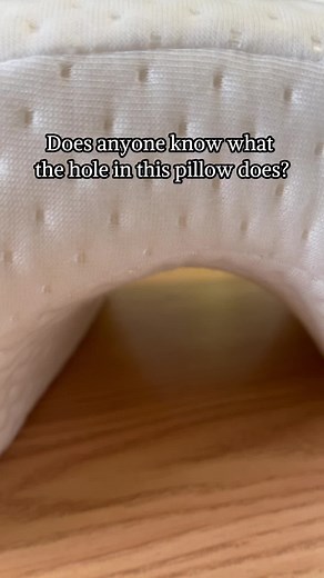 Does anyone know what the hole in this pillow does?#pillow #pillows #pillowchallenge