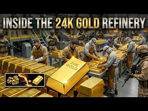 Inside the Gold Refining Plant: How Rock Turns Into Pure 24K Gold Bars (Full Process)