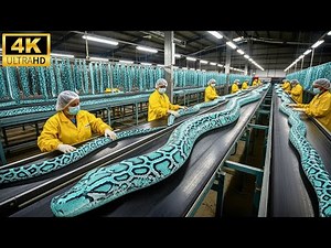 Inside The BLUE PYTHON Leather Factory: How the rarest skin becomes LUXURY HANDBAGS (FULL PROCESS)
