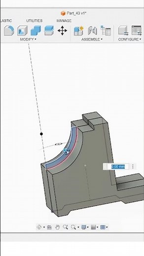 Fusion 360 Sketch + Mirror = This Clean Part 🔧 #3ddesigner #fusion360 #fyp #cad #mechanical