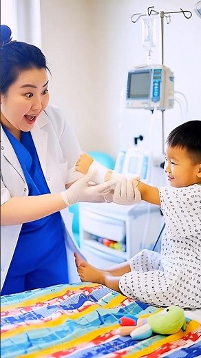 Nurse’s Sweet Care Moment With Brave Little Patient 💙 | Heartwarming Hospital Scene#shorts
