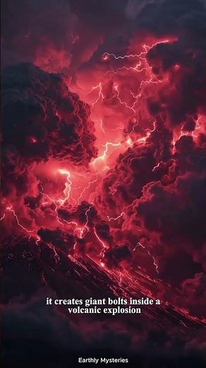 Lightning Inside a Volcanic Eruption?! ⚡🌋 #facts #shortvideo