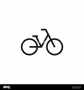 Bicycle icon. Flat bike pictogram isolated on white. Vector illustration. Eco transport symbol. Healthy journey logo. Black and white Stock Vector Image & Art - Alamy