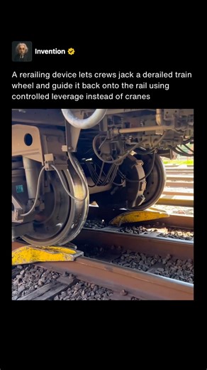 How derailed trains are put back on the tracks 🚂 #shorts