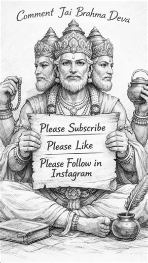 🔱 God Brahma Deva Pencil Art | Divine Drawing 🔱 #pencilart
