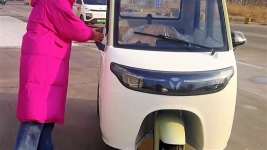 NLIGHT 新款EV511电动车三轮微型城市出行代步新国标四门三座铁壳电瓶车 (1)