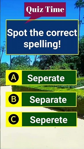 🧠 Spelling Test | “Separate” Challenge ⚡ #SpellCheck #EnglishShorts #QuickLearning