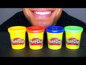 EDIBLE PLAY DOH 橡皮泥 EATING *FAKE* MUKBANG 먹방 PRANK JERRY MOUTH SOUNDS NO TALKING