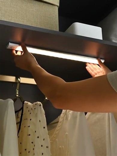 Luz de armário LED USB tipo C Lâmpada LED recarregável com sensor de