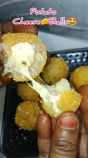 🤩Golden Crispy outside Cheesy🧀inside🤤#cheeseballs #snacks #trending #eveningsnacks #cheese #yt