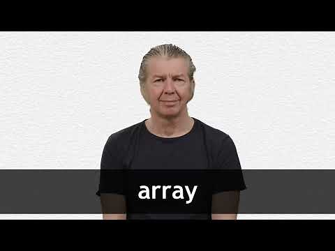 How to pronounce ARRAY in American English