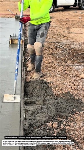 Concrete Edge Finishing Using Hand Screed Tool | Construction Technique.