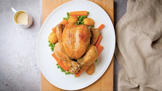 Slow cooker whole roast chicken