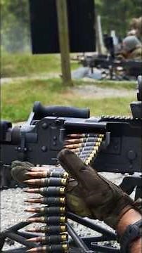 U.S. Army M240L machine gun during live fire training at Fort Benning.