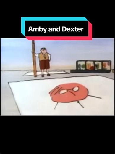 In a short, wordless Nick Jr. cartoon from June 4, 1997, the tiny characters Amby and Dexter paint colorful portraits of each other. This episode, called