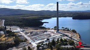 The skyline along the Tamar River is looking very different tonight. Demolition of the old Bell Bay power station is now complete, with the smokestack coming down today in a cloud of rubble and dust. #7NEWSTas | WATCH LIVE 6PM | 7NEWS Tasmania