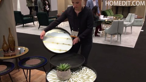 Occasional table with removable tray