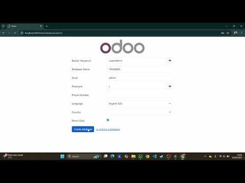 [Odoo 18] Introduction 1 - Create Database