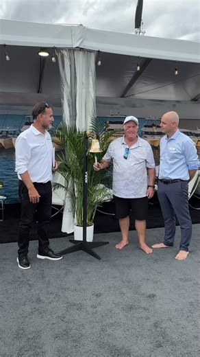 The energy today >>> 🔥 Welcoming new families to Aquila, incredible turnout, wide range of power cats on display (including two debuts), and that perfect Florida weather. Come see what everyone is talking about. See you at Dock E at Bahia Mar. | Aquila Catamarans