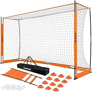 3-in-1 Soccer Training Rebounder & Goal Backstop Net - Soccer Goal for Volley, Passing, Solo Training - Outdoor Sports, Backyard Games