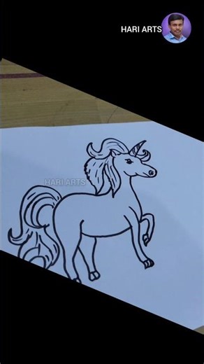 unicorn drawing #unicorndrawing #hariarts #artandcraft #artclass #unicorn #unicornshort #shortsviral