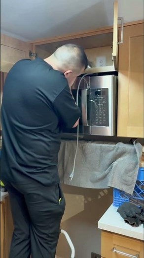Installing an Over-the-Range Microwave with an Offset Vent #microwave #vent #diy #installation #home