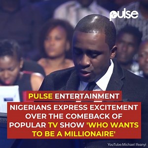 Nigerians express excitement over the comeback of 'Who Wants To Be A Millionaire" The show is set to return to your TV screens from March 2022 - #PulseWatchIt #WWTBAM | Pulse Nigeria