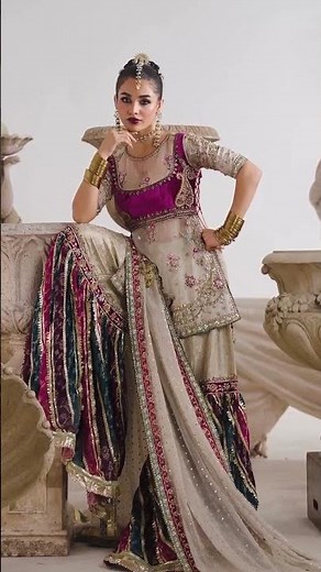 Sharara suits that turn every step into a royal moment Heavy embroidery Velvet finish | Bridal glam