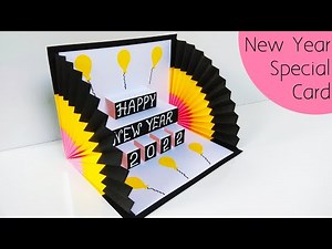 Happy new year card 2022 | how to make new year greeting card | Happy new year pop up card making