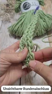 Unsichtbarer Rundenabschluss mit Rope Garn