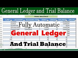 Fully Automatic General Ledger and Trial Balance in Excel by learning Center in Urdu hindi
