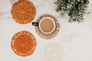 Easy Crochet Coaster Pattern - Hello Sunshine Coaster - The Turtle Trunk