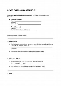 Lease Extension Agreement Template | Editable DOC & PDF | Rental Contract Addendum - Etsy UK