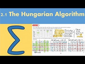 2.1 The Hungarian algorithm (Decision 2 - Chapter 2: Allocation problems)